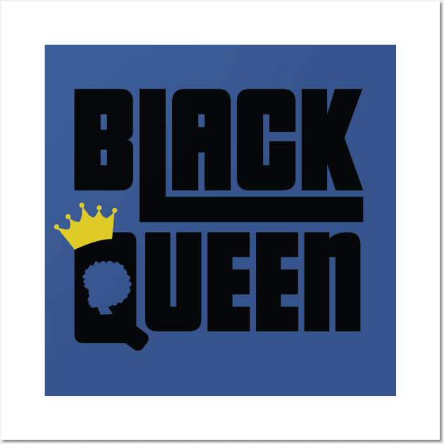 Black Queen With Crown Wall Art by blackartmattersshop